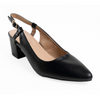 H. Hill-001 Low Black Slingback Heel