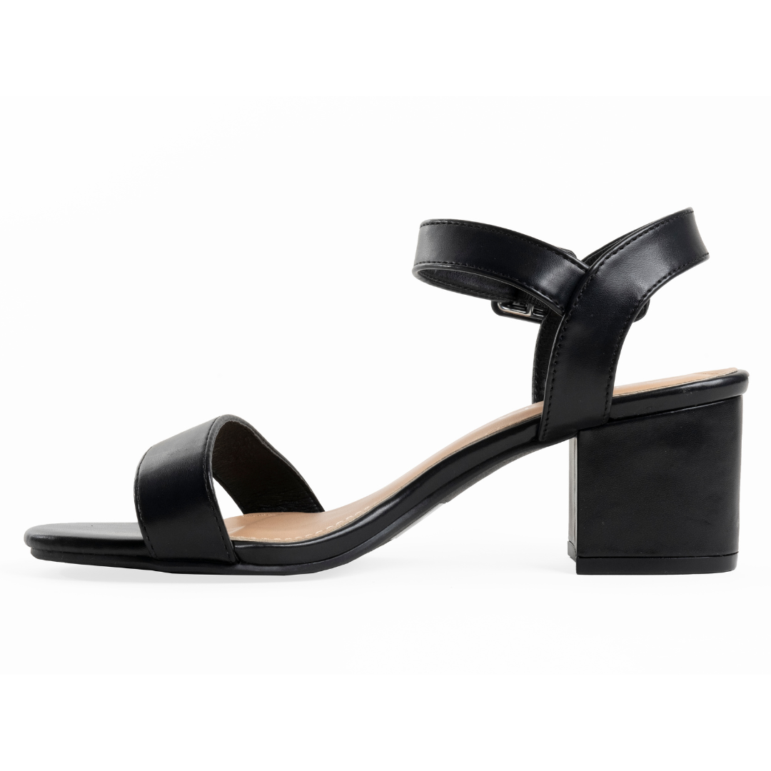 H43-101 Ankle Strap Low Block Heel