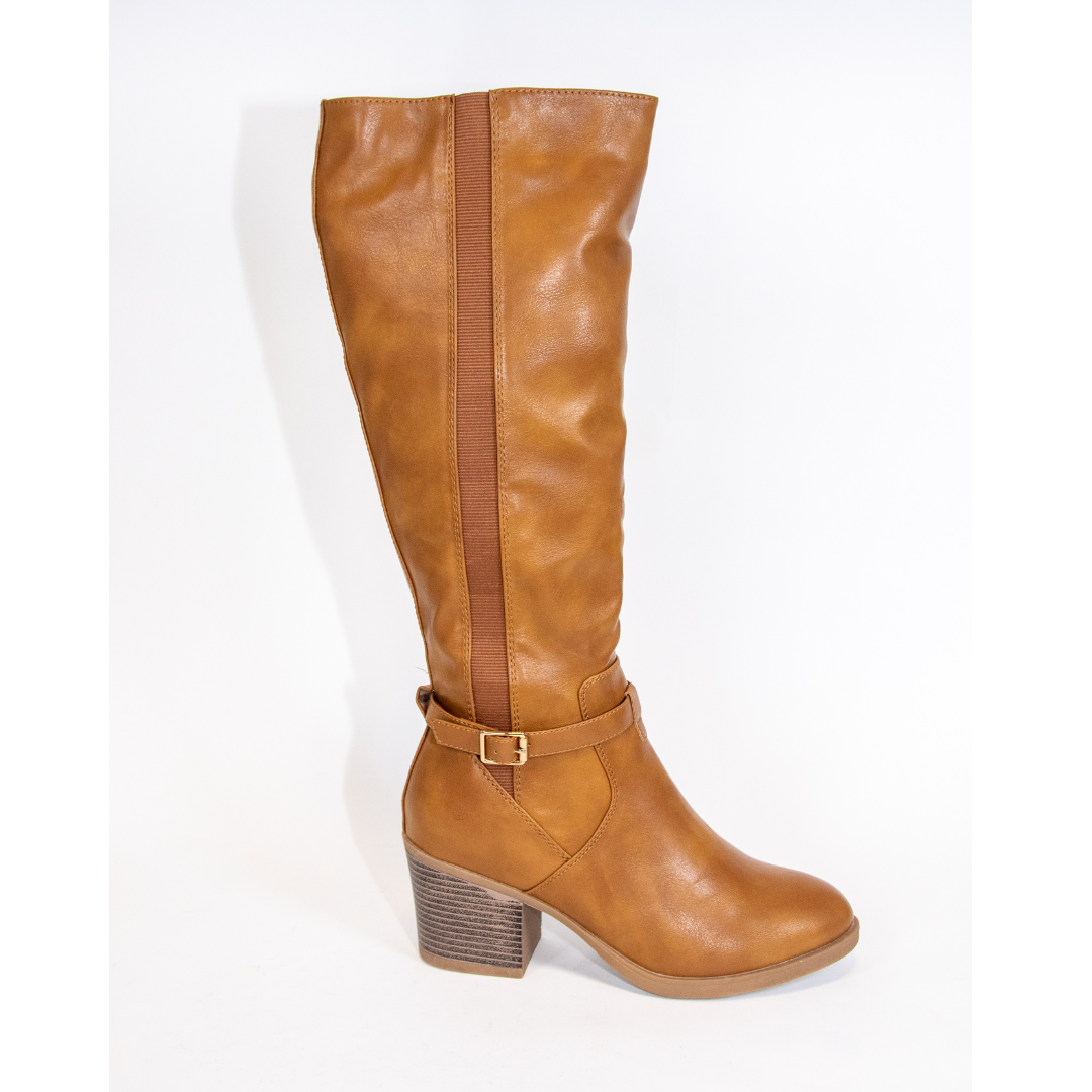 Congo-22 Knee-Length Boots with Chunky Heel