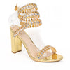 Morris-572 Crystal Embellished Wrapped Heel