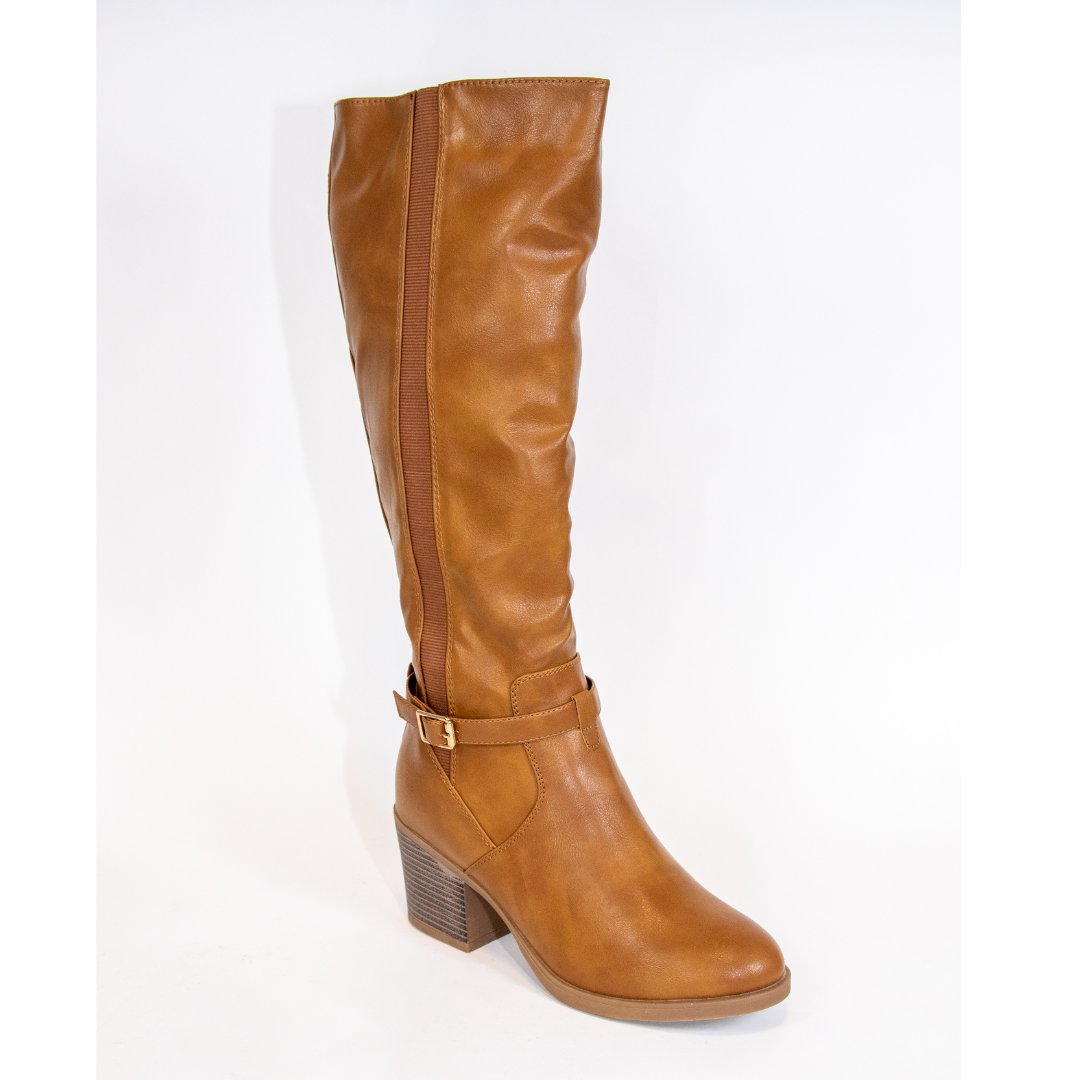 Congo-22 Knee-Length Boots with Chunky Heel