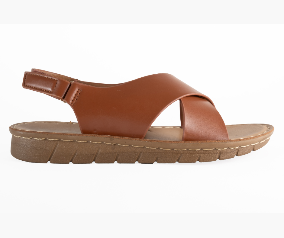 Comfort-5L Chic and Comfortable Crisscross Velcro Sandal