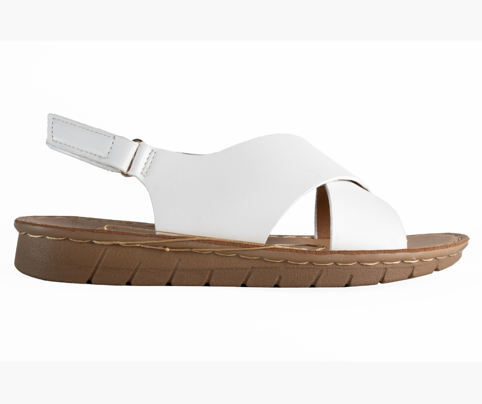 Comfort-5L Chic and Comfortable Crisscross Velcro Sandal