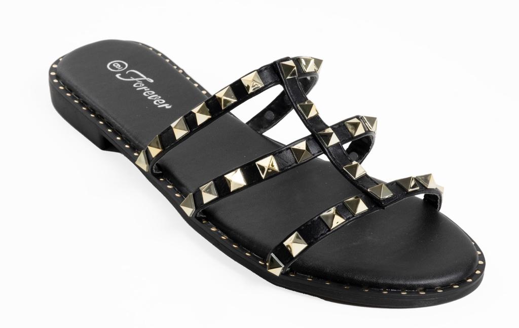 Ding-32 Chic Grid Flat Sandal